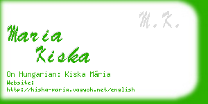 maria kiska business card