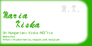 maria kiska business card